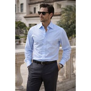Brioni Light Blue Long Sleeve Button Up Italy Shirt Top  Mens Size 40/15.5